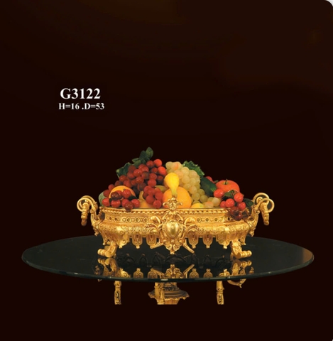 DC009_Khay để bàn mạ vàng 24K