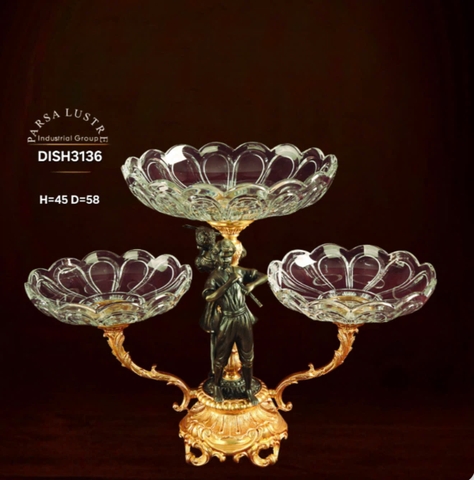 DC003_Khay để bàn mạ vàng 24K