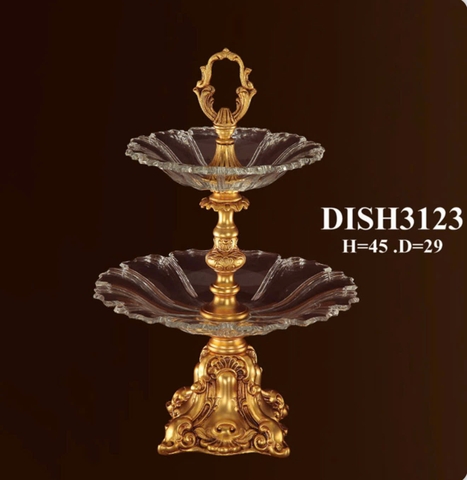 DC004_Khay để bàn mạ vàng 24K