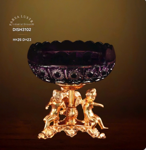 DC008_Khay để bàn mạ vàng 24K