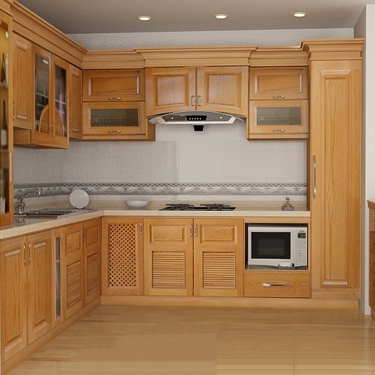 Tủ bếp gỗ tự nhiên TB02