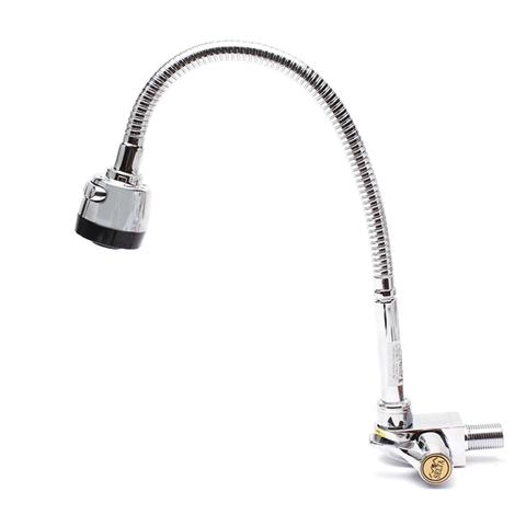 Vòi rửa bát mềm cắm tường Mishop Selta (Màu inox)