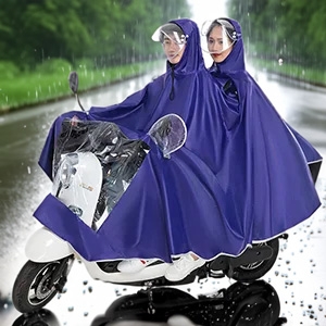 Áo mưa đôi 2 người vải dù có kính che mặt