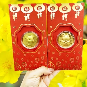 Bao lì xì Chuột Vàng sang trọng