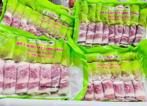 Ba chỉ bò Mỹ cắt lát