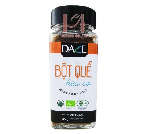 Bột quế hữu cơ DACE tiêu chuẩn USDA lọ 45g