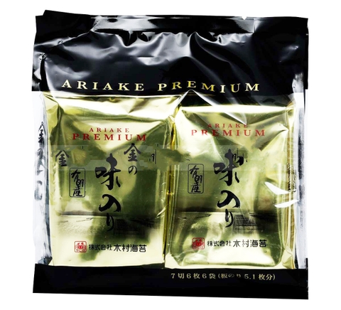 Rong biển Ariake Premium Nhật Bản lốc 6 gói x 6 lá