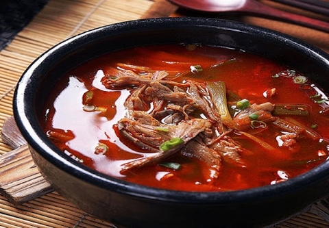 Canh kim chi thịt bò