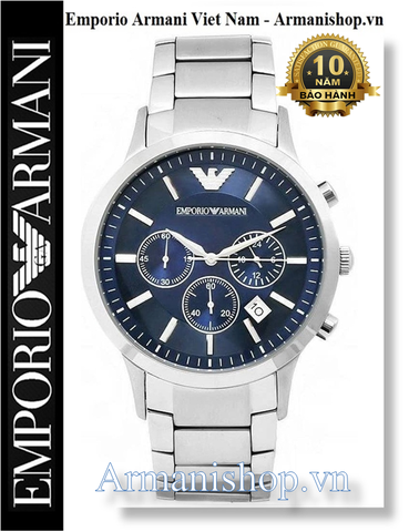 ⌚️Đồng Hồ Nam Emporio Armani 6 Kim Dây Kim Loại Mặt Xanh AR2448