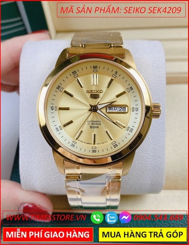 dong-ho-nam-seiko-5-automatic-mat-tron-day-kim-loai-vang-gold-timesstore-vn