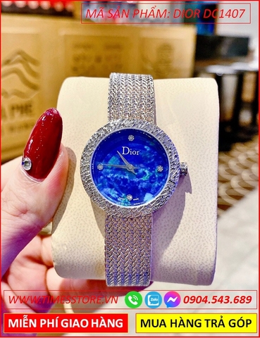 dong-ho-nu-dior-satine-mat-xanh-duong-day-mesh-luoi-timesstore-vn