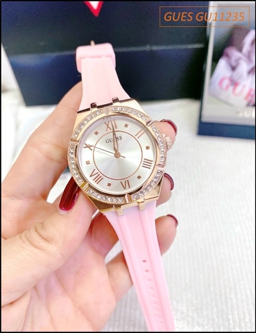 Đồng hồ Nữ Guess Luxury Silicone màu Hồng đá Swarovski (36mm)