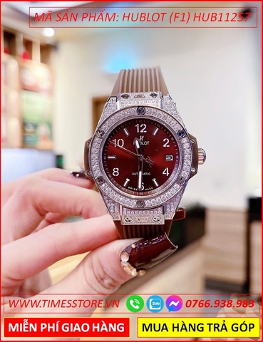 Đồng hồ Nữ Hublot F1 Bigbang One Click Automatic Dây Silicone Nâu (34mm)