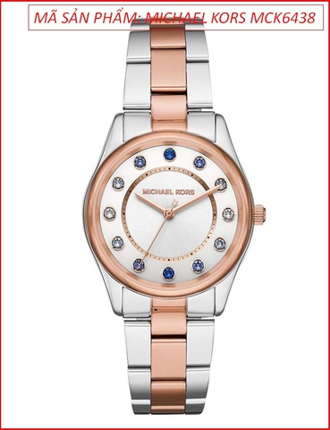 Đồng hồ Nữ Michael Kors Colette Mặt Đính Đá Dây Demi Rose Gold (34mm)