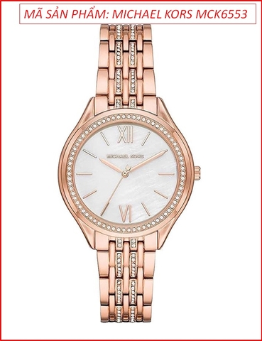 Đồng hồ Nữ Michael Kors Mindy Mặt Tròn Dây Rose Gold (36mm)