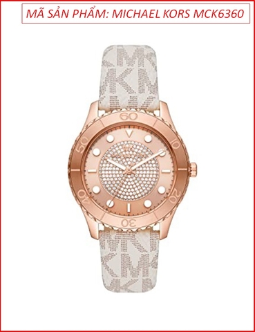 Đồng hồ Nữ Michael Kors Runway Rose Gold Dây Da Logo (39mm)