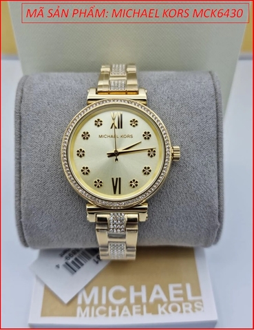 Đồng hồ Nữ Michael Kors Sofie Mặt Đính Đá Dây Vàng Gold (36mm)