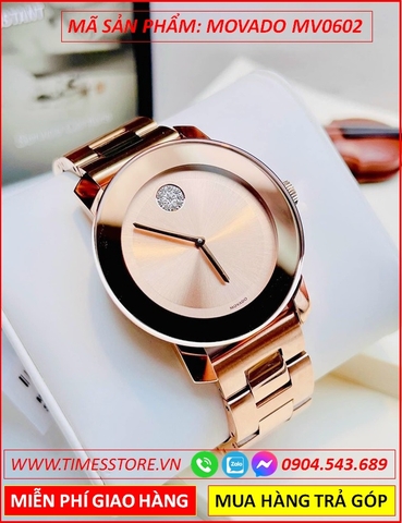 Đồng Hồ Nữ Movado Bold Mặt Tròn Dây Kim Loại Rose Gold (36mm)