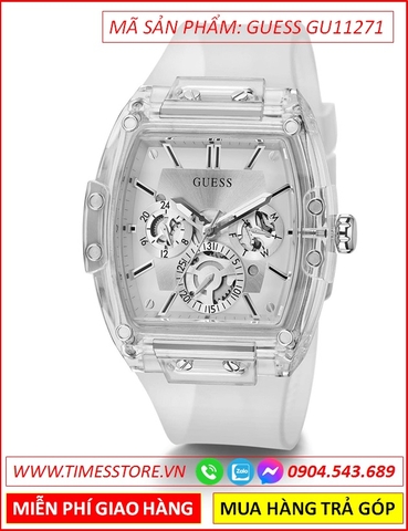 Đồng hồ Nam Guess Crystal Accented Mặt Chữ Nhật Unisex (51mm)