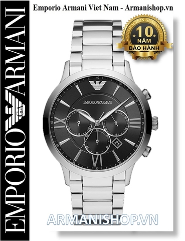 ⌚️Đồng Hồ Nam Emporio Armani Dây Kim Loại Mặt Đen AR11208