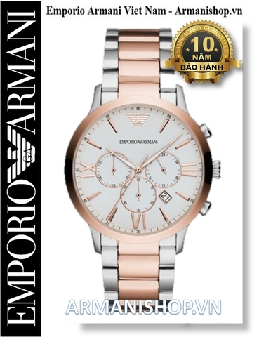 ⌚️Đồng Hồ Nam Emporio Armani Dây Kim Loại Rose Gold AR11209