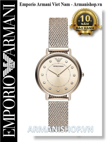 ⌚️Đồng Hồ Nữ Emporio Armani Vàng Full Gold Dây Mesh AR11129