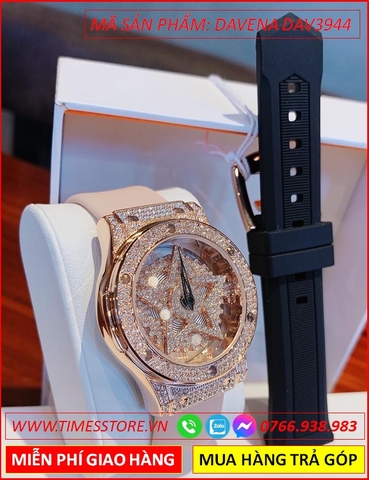 set-dong-ho-nu-davena-ngoi-sao-5-canh-mat-xoay-dinh-da-swarovski-rose-day-silicone-hong-dep-gia-re-timesstore-vn