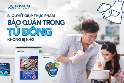 Bí quyết giữ thực phẩm trữ đông không bị khô với tủ đông đứng hoà phát