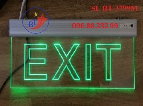 Đèn exit thoát hiểm 1 mặt không chỉ hướng Shengli (SL BT-3799M)