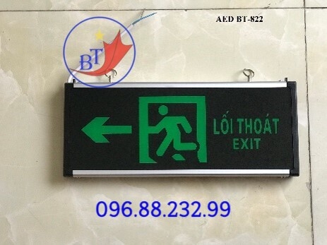 Đèn exit thoát hiểm 1 mặt và 2 mặt chỉ 1 hướng AED (AED BT-822)