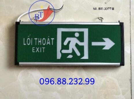 Đèn exit thoát hiểm 2 mặt chỉ 1 hướng Shengli (SL BT-3377H)