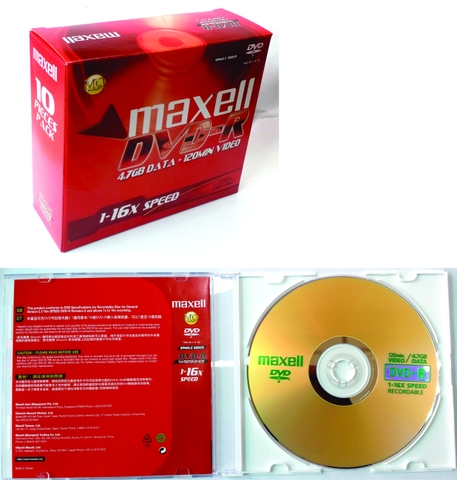 Đĩa DVD Maxell có vỏ mica