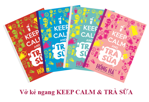 Vở kẻ ngang Keep Calm & Trà Sữa