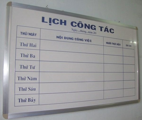 Bảng ghi lịch công tác