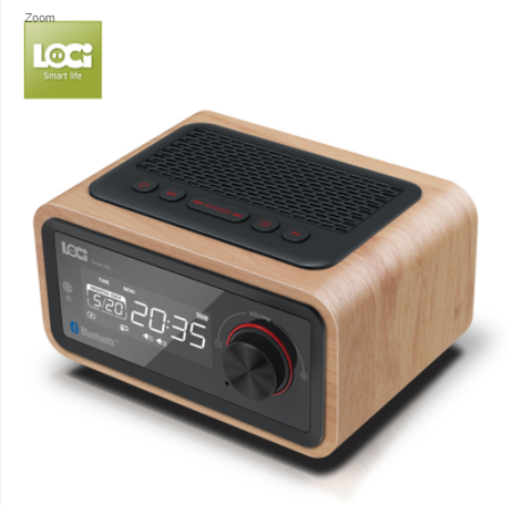 ĐÀI FM BÁO THỨC , BLUETOOTH ,USB , TF card , VỎ GỖ LOCI H90 NEW MODEL