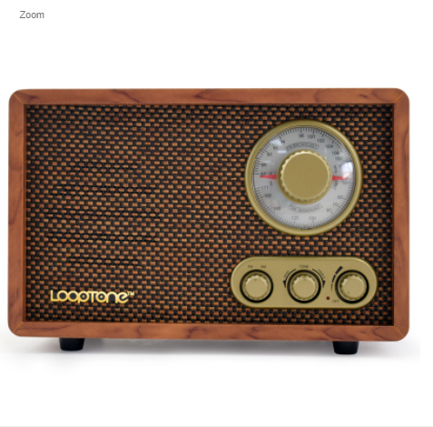 ĐÀI RADIO AM/ FM ĐẶT BÀN VỎ GỖ CỔ ĐIỂN LOOPTONE DSY-R08 BLUETOOTH