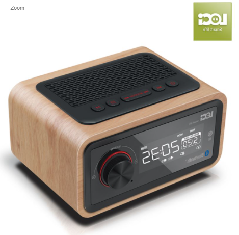 ĐÀI FM BÁO THỨC , BLUETOOTH ,USB , TF card , VỎ GỖ LOCI H90 NEW MODEL