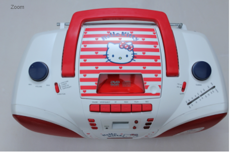 ĐÀI CHẠY ĐĨA DVD, CD , USB RADIO CASSETE DVD MATESTAR HELLO KITTY KT-DR58