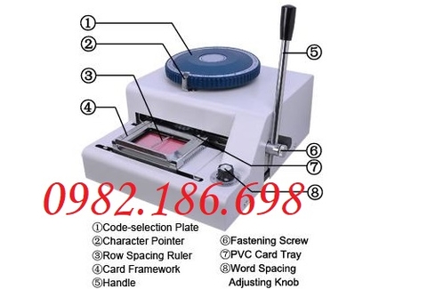 Máy dập số nổi thẻ nhựa PVC