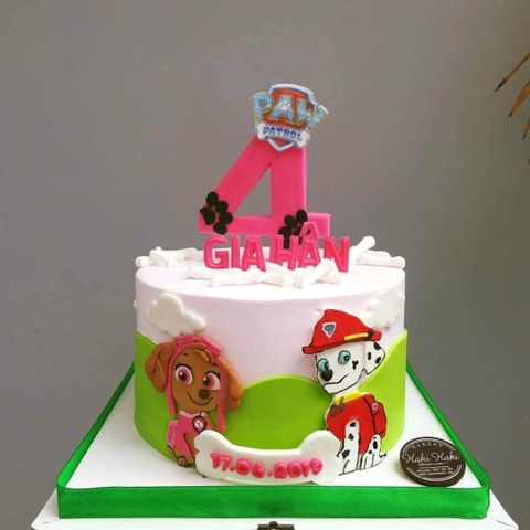 Bánh kem Paw patrol mừng Gia Hân 4 tuổi