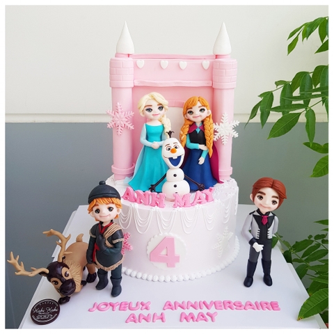 Bánh sinh nhật tạo hình Elsa, Anna cho bé