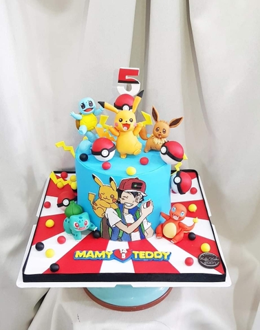 Bánh sinh nhật Satoshi và các Pokemon