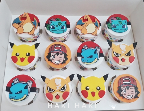 Cupcake vẽ hình các pokemon