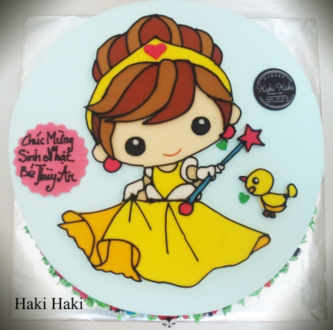 Bánh sinh nhật vẽ hình công chúa