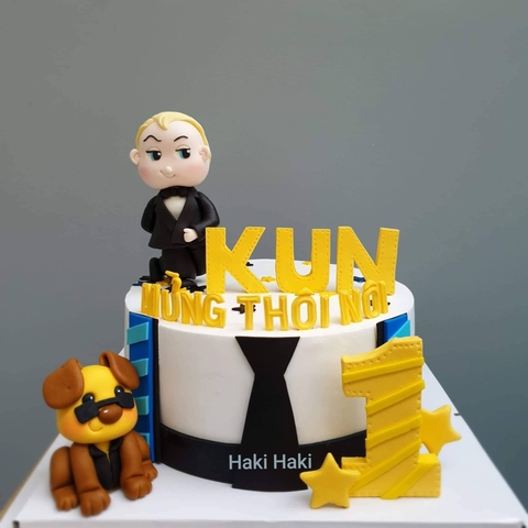 Bánh kem tạo hình Boss Baby thôi nôi bé Kun