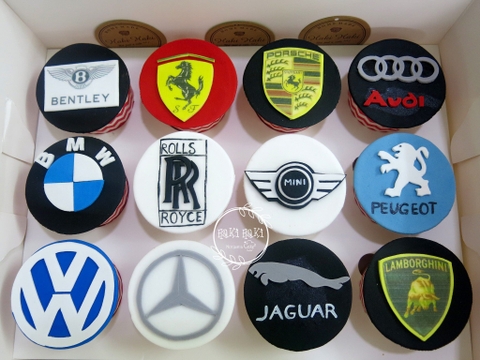 Cupcake logo các hãng xe nổi tiếng