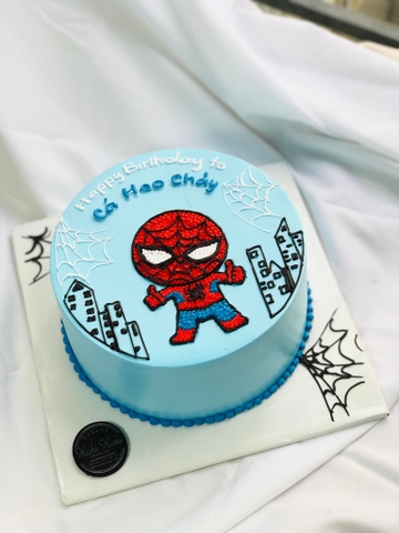 Bánh sinh nhật vẽ hình Spiderman tặng bé