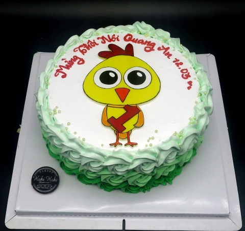 Bánh kem vẽ gà con tặng bé