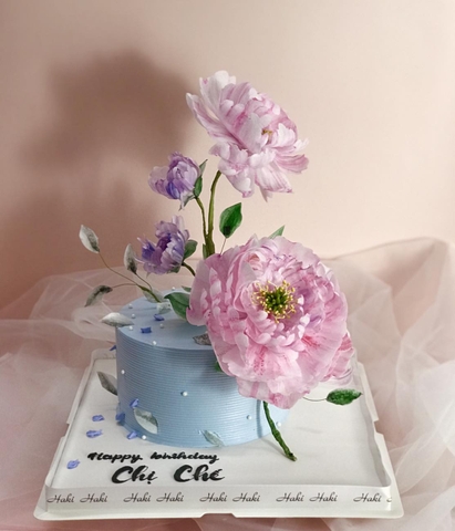 Bánh kem hoa giấy gạo