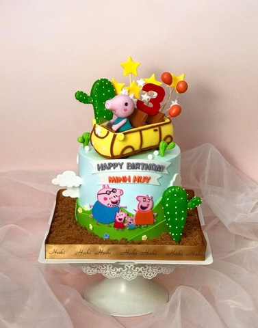Bánh sinh nhật trang trí tạo hình 3D Peppa